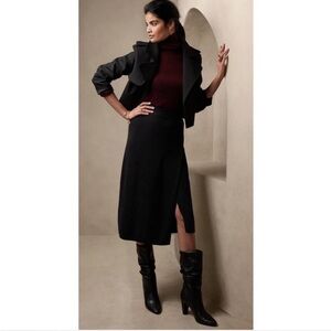 Banana Republic Black Midi Sweater Skirt